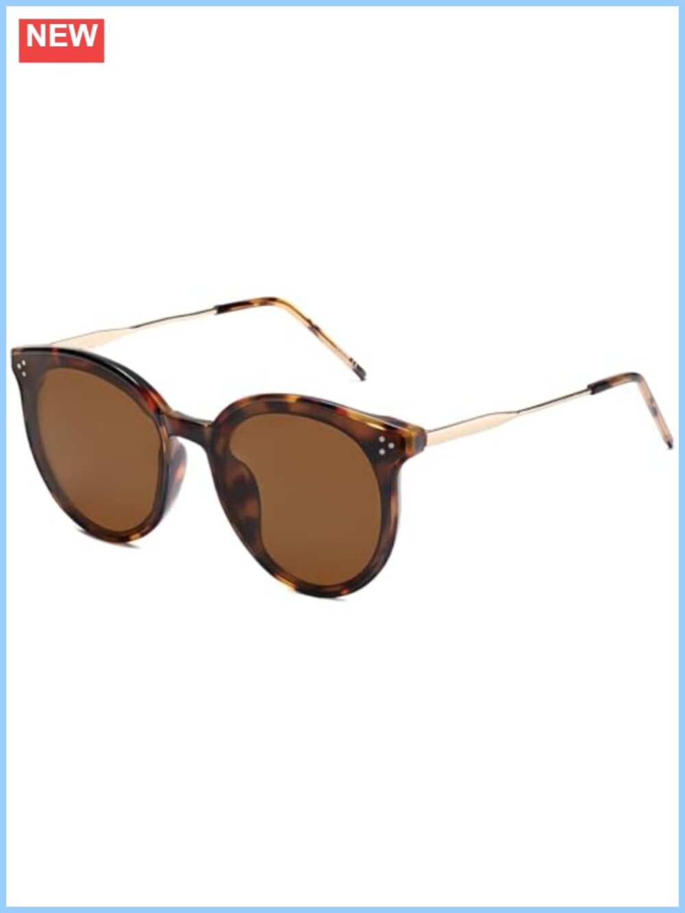 Round Sunglasses UV400 Protection Retro Full Frame Polycarbonate Adults